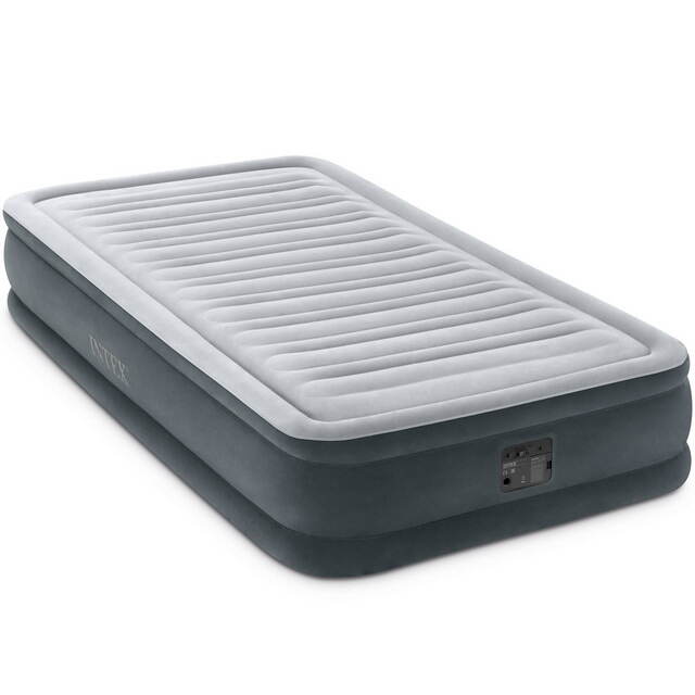 Надувная кровать с насосом Comfort-Plush 99*191*33 см INTEX