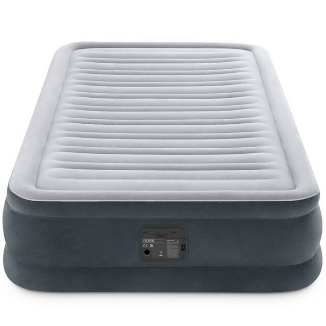 Надувная кровать с насосом Comfort-Plush 99*191*33 см INTEX