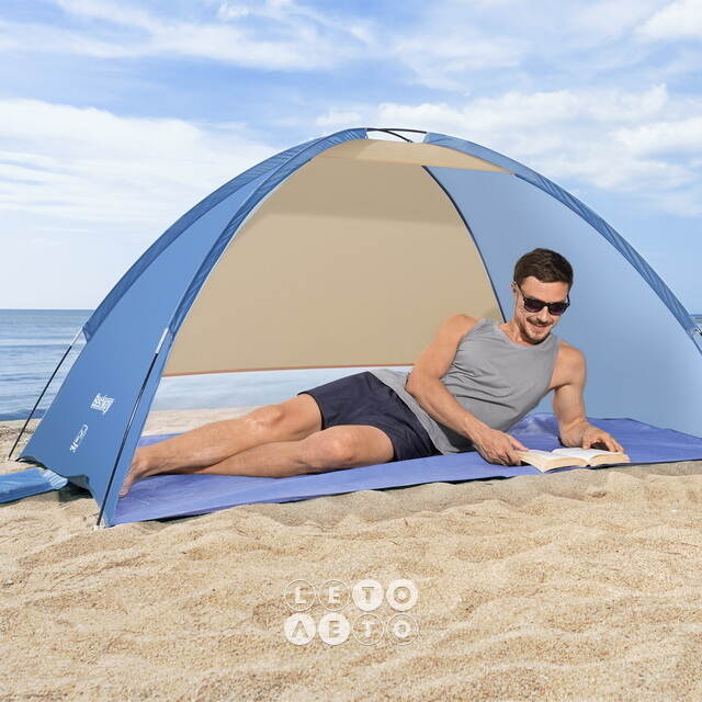 Пляжная палатка Beach Ground-2 200*120*95 см синяя Bestway