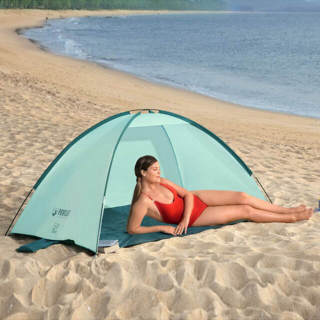 Пляжная палатка Beach Ground-2 200*120*95 см бирюзовая Bestway