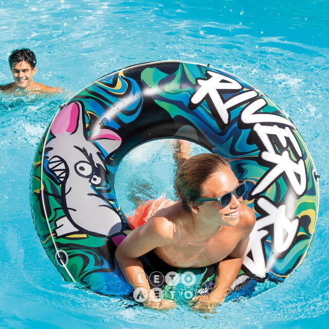 Большой надувной круг River Rat 122 см INTEX