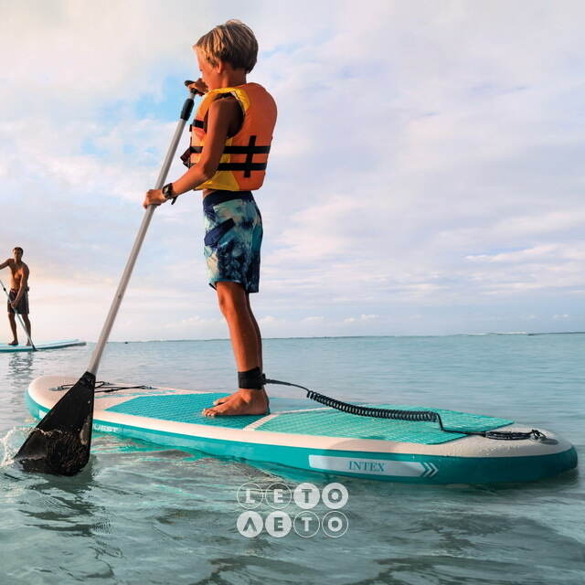 Сапборд Aqua Quest 320*81 см с аксессуарами, надувной INTEX