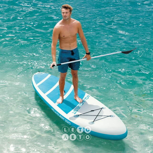 Сапборд Aqua Quest 320*81 см с аксессуарами, надувной INTEX