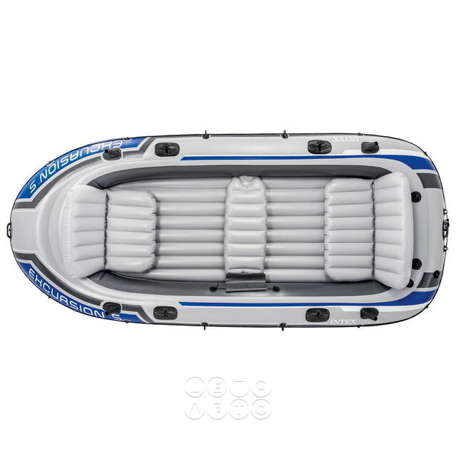 Надувная лодка Excursion-5-Set пятиместная 366*168*43 см + насос и весла INTEX