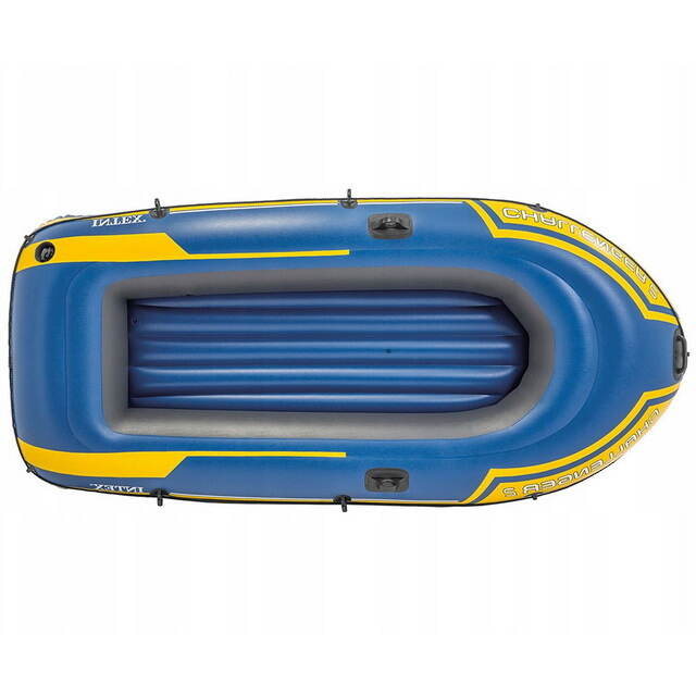 Надувная лодка Challenger-2-Set двухместная 236*114*41 см + насос и весла INTEX