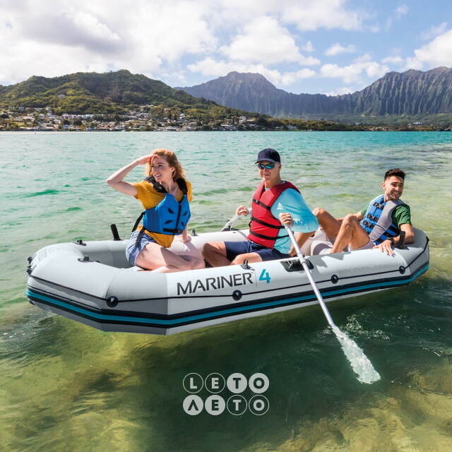 Надувная лодка Mariner-4 Set 328*145*48 см + насос и весла INTEX