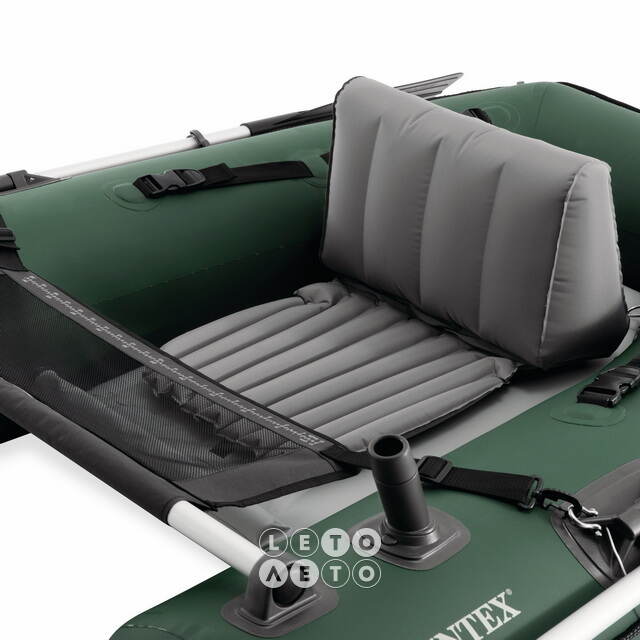 Надувная лодка для рыбалки Big Catch Pro 165*119*38 см + насос и весла INTEX