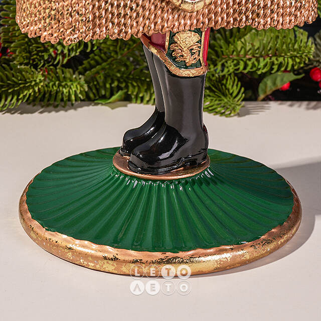 Декоративный подсвечник Щелкунчик - Prince Theodore Christmas 33 см зеленый EDG