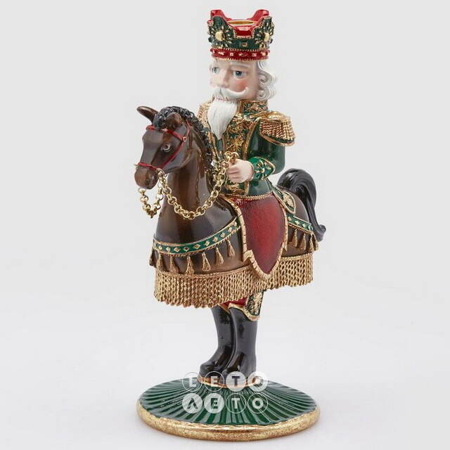 Декоративный подсвечник Щелкунчик - Prince Theodore Christmas 33 см зеленый EDG
