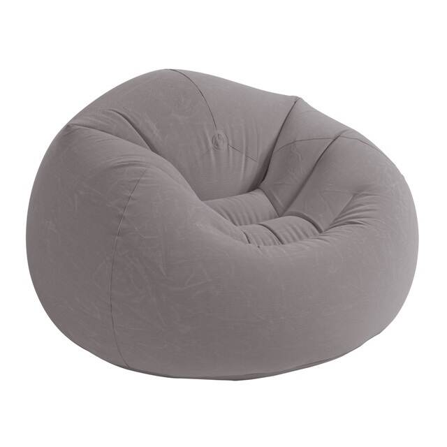 Надувное кресло Beanless Bag Chair 107*104*69 см серое INTEX (Интекс)