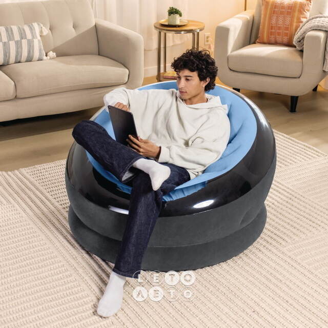 Надувное кресло Empire Chair 112*109*69 см голубое INTEX
