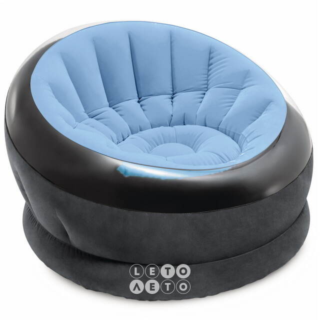 Надувное кресло Empire Chair 112*109*69 см голубое INTEX