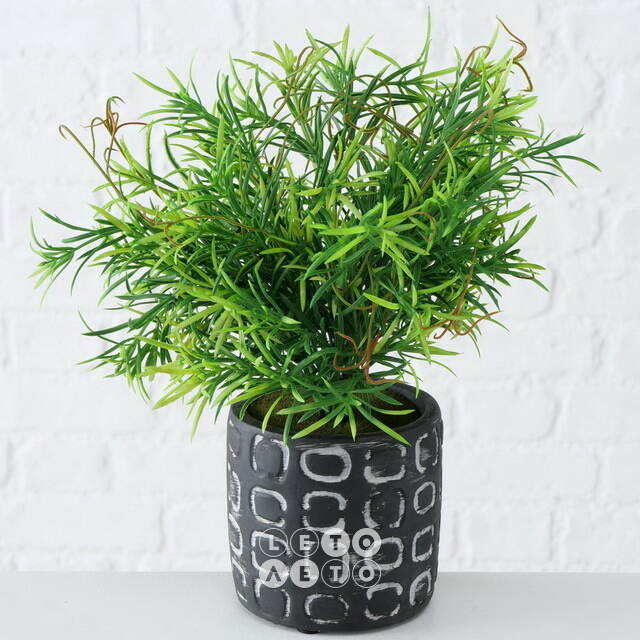 Искусственное растение в горшке Boxwood 29 см черный Boltze