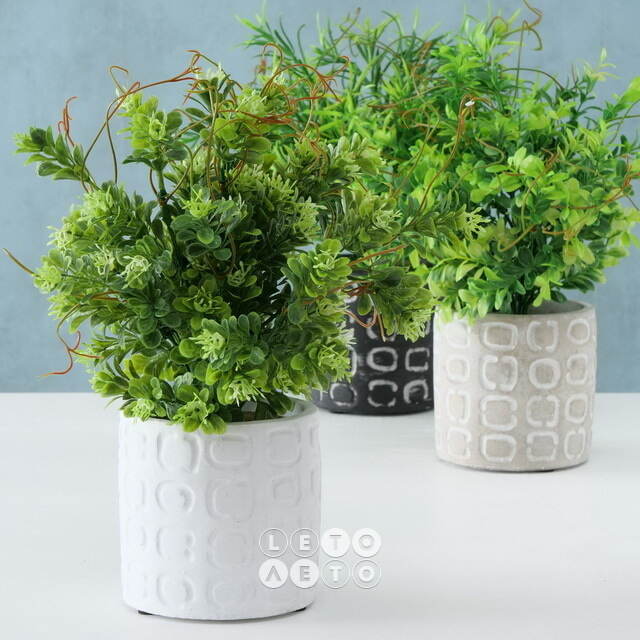 Искусственное растение в горшке Boxwood 29 см бежевый Boltze