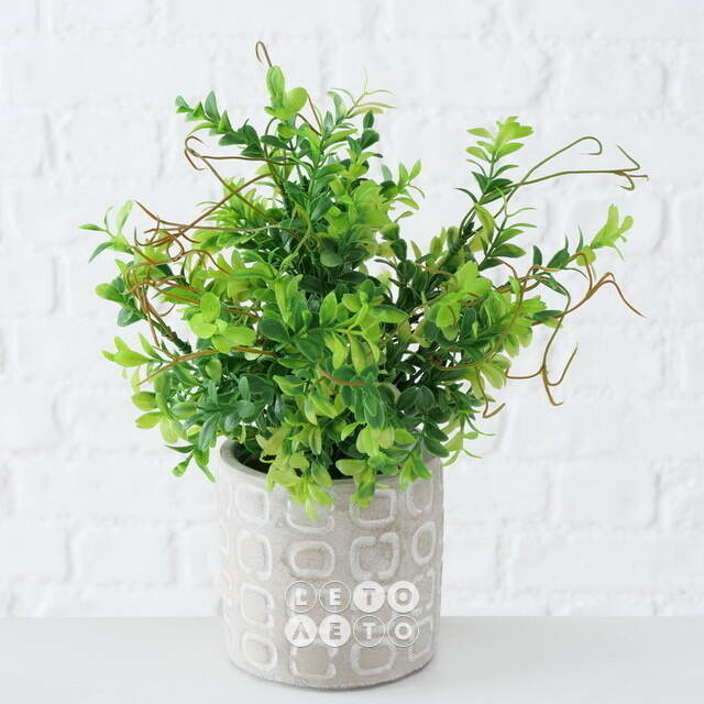 Искусственное растение в горшке Boxwood 29 см бежевый Boltze