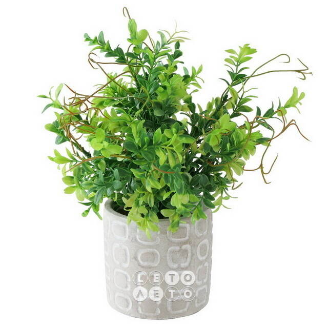 Искусственное растение в горшке Boxwood 29 см бежевый Boltze