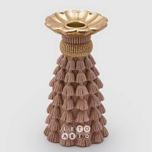 Декоративный подсвечник Grande Roggero 15 см розовый EDG