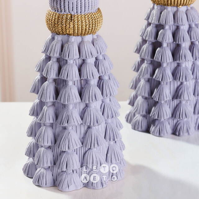 Декоративный подсвечник Tassel Roggero 15 см лавандовый EDG (ЭДГ)