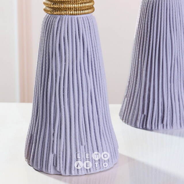 Декоративный подсвечник Tassel 21 см лавандовый EDG (ЭДГ)