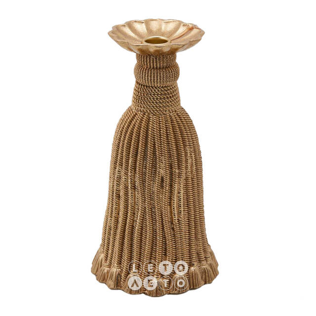 Декоративный подсвечник Tassel Gold 26 см EDG