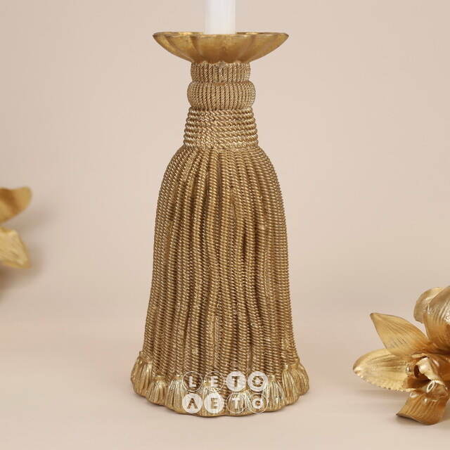Декоративный подсвечник Tassel Gold 26 см EDG
