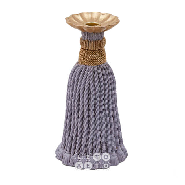 Декоративный подсвечник Tassel Lavander 26 см EDG