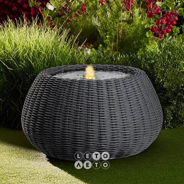 Декоративный фонтан Sorrento Nero 54*28 см с LED подсветкой Kaemingk