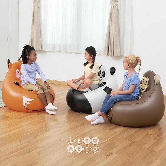Детское надувное кресло Cozy Critters - Лисичка 72*72*64 см Bestway