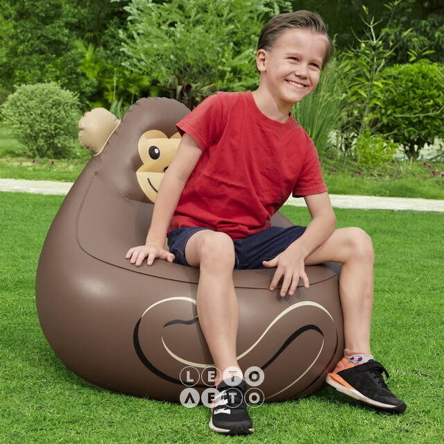 Детское надувное кресло Cozy Critters - Обезьянка 72*72*64 см Bestway