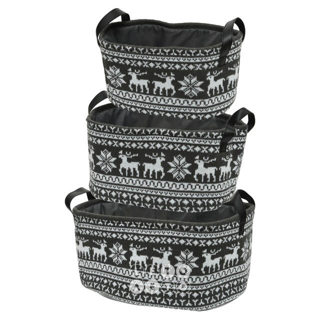 Набор корзин для хранения Winter Season 32-42 см, 3 шт Kaemingk
