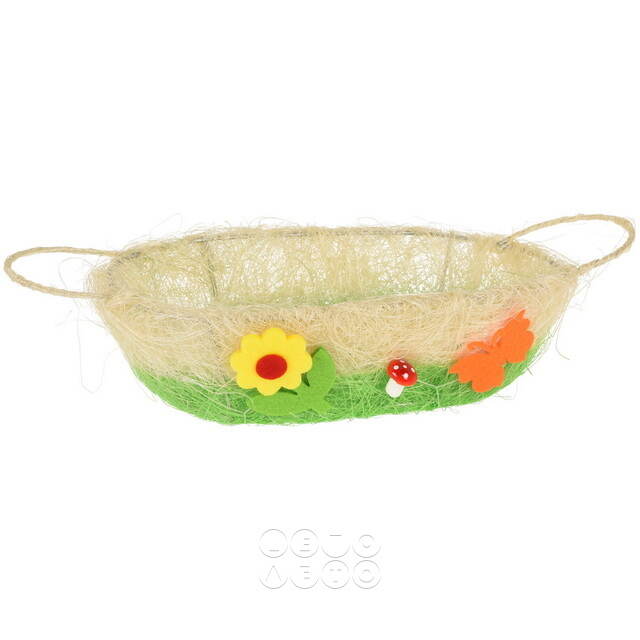 Декоративная корзинка Meadow 24*14 см зеленая Koopman