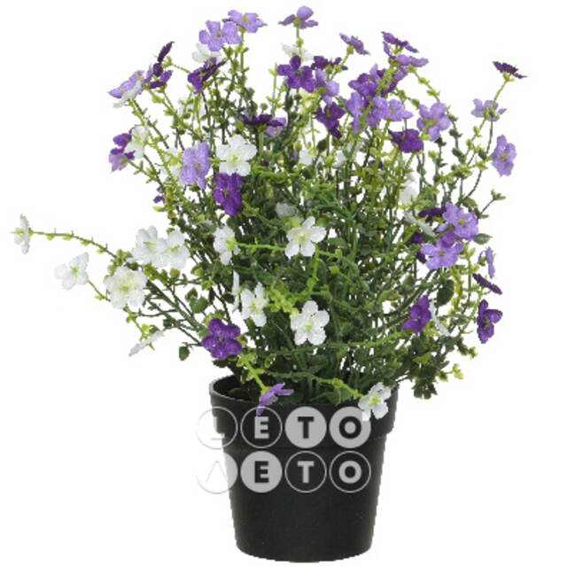 Искусственный цветок в горшке Daisy Purple 28 см Kaemingk