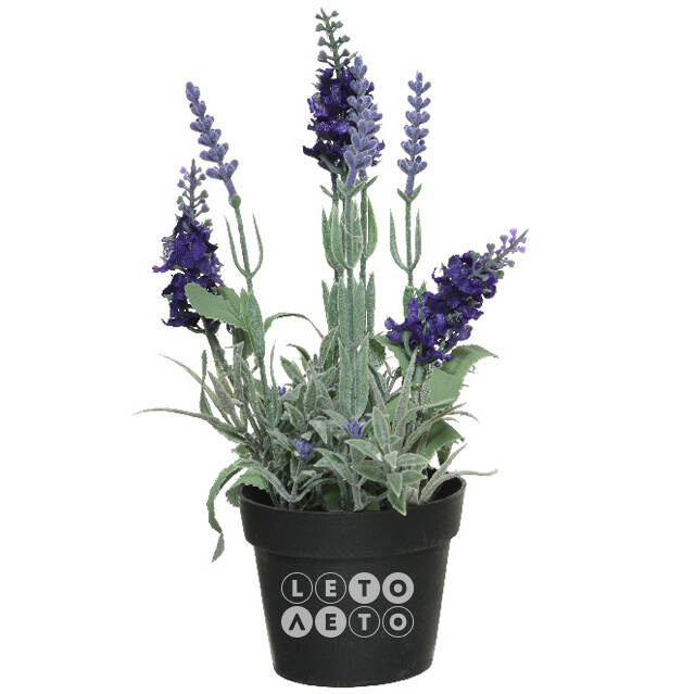 Искусственный цветок в горшке Лаванда Royal Purple 25 см Kaemingk