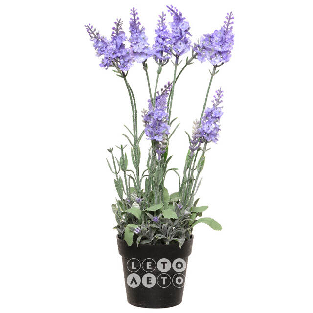 Искусственный цветок Лаванда Loddon Blue в горшке 38 см Kaemingk
