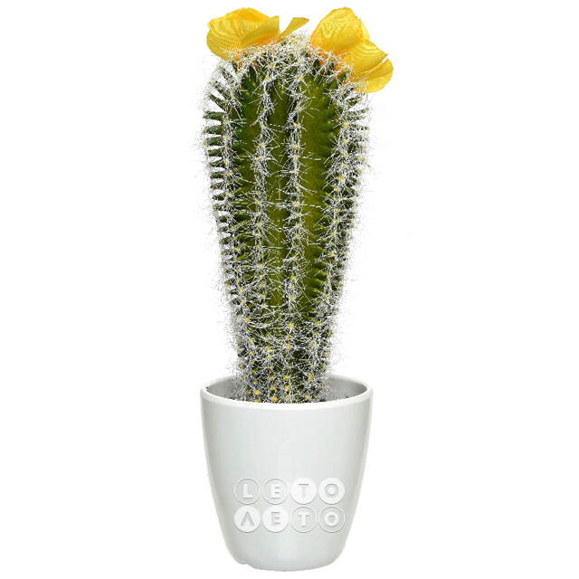 Искусственное растение в горшке Кактус Fleur Jaune 24 см Kaemingk