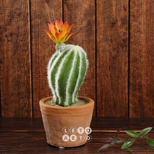 Искусственный кактус в горшке Цереус Flame Flower 19 см Kaemingk