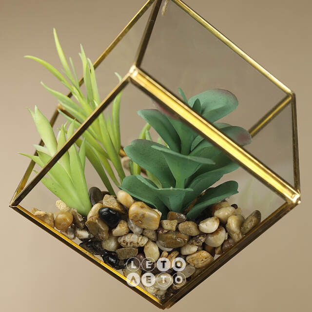 Декоративный подвесной флорариум Succulent 15 см Kaemingk
