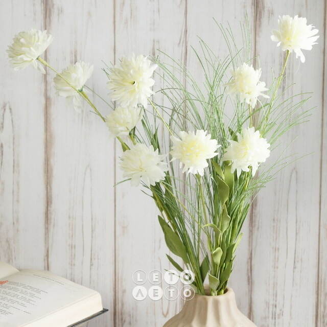 Искусственный букет Георгины White Swan 60 см Kaemingk