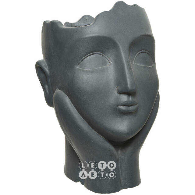 Декоративное кашпо Ошана 35*27 см графитовое Kaemingk