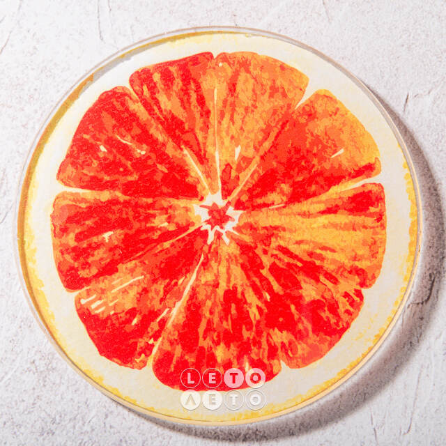 Набор подставок под кружки Orange 9 см, 4 шт, стекло Kaemingk