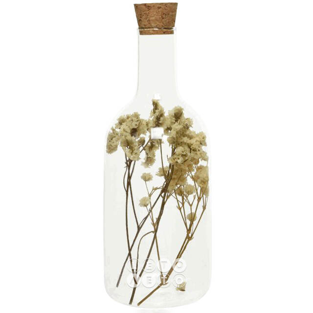 Декоративная бутылка Fleurs de Provence: Blanc 17 см, стекло Kaemingk