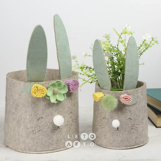 Набор декоративных корзин-кашпо Happy Bunnies 16-20 см, 2 шт Kaemingk