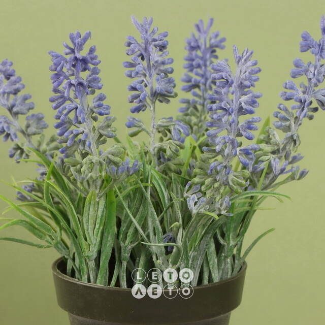 Искусственная Лаванда Loddon Blue в цветочном горшке 17 см Kaemingk