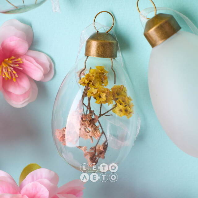 Пасхальные украшения Яйца Spring Flore 6 см, 6 шт., подвеска Kaemingk
