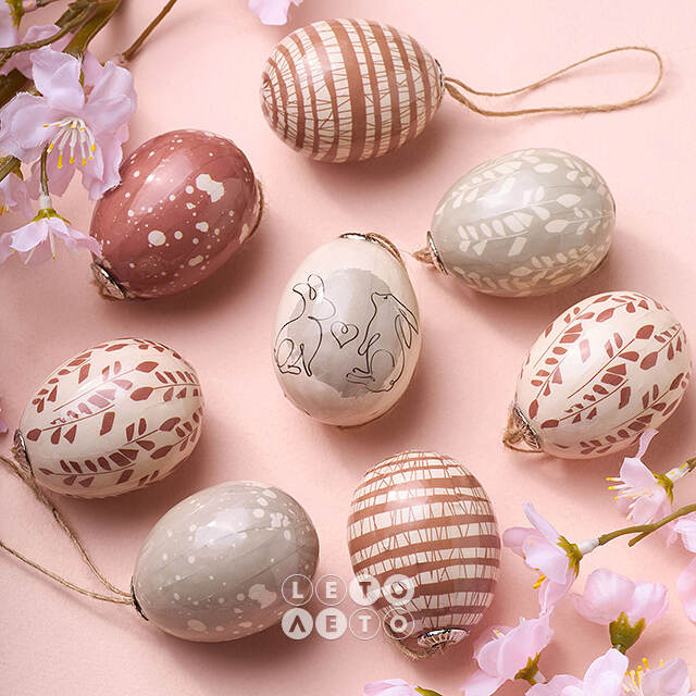Пасхальные подвески Яйца - Good Easter 5 см, 8 шт Kaemingk