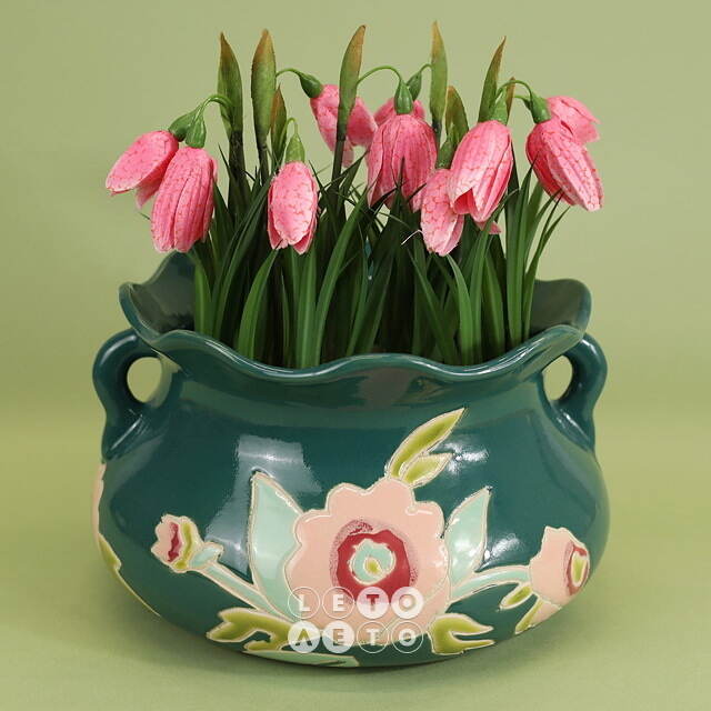 Керамическая ваза-кашпо Dolly Flowers 24*15 см Kaemingk