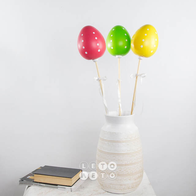 Пасхальные украшения Яйца на палочке Easter Twister 70 см, 3 шт Kaemingk