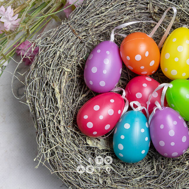 Пасхальные украшения Яйца Easter Twister 5 см, 8 шт, подвеска Kaemingk
