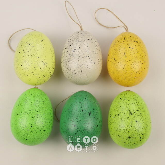 Пасхальные украшения Яйца Wonderful Easter 9 см, 6 шт, подвеска Kaemingk