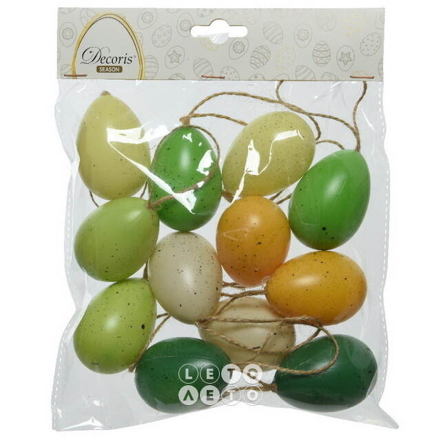 Пасхальные украшения Яйца Wonderful Easter 6 см, 12 шт, подвеска Kaemingk